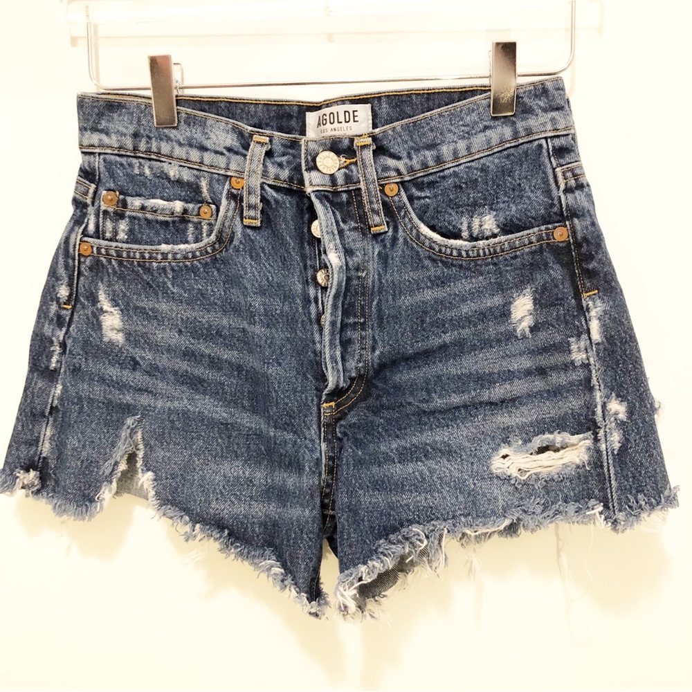 Agolde Parker Vintage Cutoff Short Dark Wash Women’s Size 24